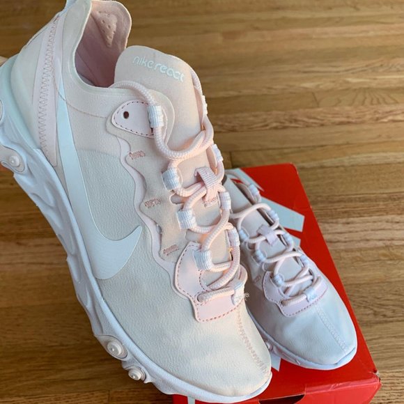 Nike React Element 55 Pale Pink Womens Shoes - Picture 6 of 6